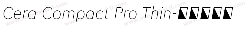 Cera Compact Pro Thin字体转换